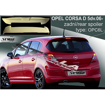 Opel Corsa D 5D 2006+ zadný spoiler Opel Corsa D 5D 2006+ zadný spoiler