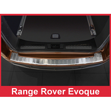 Nerez kryt-ochrana prahu zadného nárazníka Land Rover Evoque 2011+ Nerez kryt-ochrana prahu zadného nárazníka Land Rover Evoque 2011+