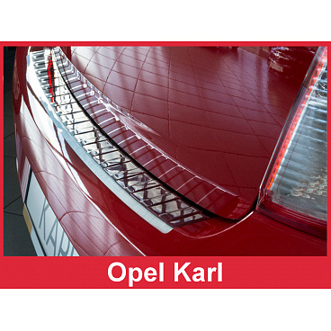 Nerez kryt- ochrana prahu zadného nárazníka Opel Karl 2015+ Nerez kryt- ochrana prahu zadného nárazníka Opel Karl 2015+