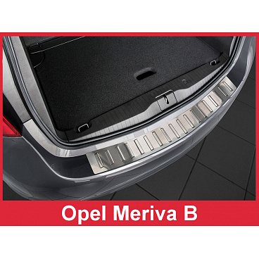 Nerez kryt- ochrana prahu zadného nárazníka Opel Meriva B 2010+ Nerez kryt- ochrana prahu zadného nárazníka Opel Meriva B 2010+