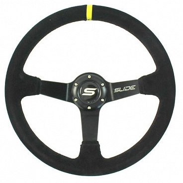 Športový volant WRC čierny semiš Yellow Strip 350 mm Športový volant WRC čierny semiš Yellow Strip 350 mm