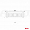 6 LED pracovné svetlo biele 6000K II