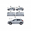 Ochranné bočné lišty na dvere, Kia Pro_Ceed I, 2006-2012, 3 dverové