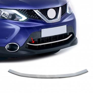 Nerez spodní lišta předního nárazníku Omtec Nissan Qashqai 2014-17 Nerez spodní lišta předního nárazníku Omtec Nissan Qashqai 2014-17