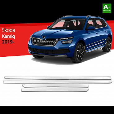 Nerez ochranné lišty dverí Škoda Kamiq 2019+ Nerez ochranné lišty dverí Škoda Kamiq 2019+