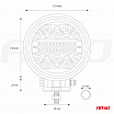 Pracovná LED lampa reflektor AWL16 26LED 12V 24V AMIO-02430