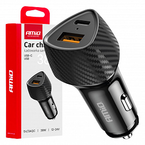 Autonabíjačka QC+PD 38W USB-A + USB-C