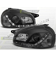 OPEL CORSA B 1993-00 PREDNÉ ČÍRA SVETLÁ DAYLIGHT LED BLACK (LPOP56)