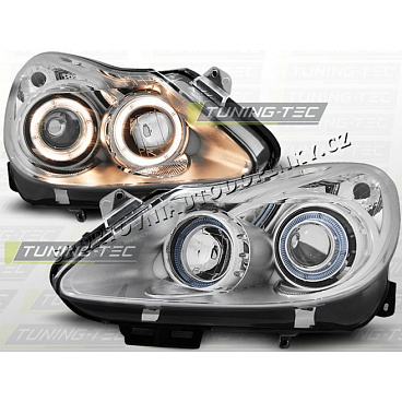 OPEL CORSA D 2006- PŘEDNÍ ČÍRÁ SVĚTLA ANGEL EYES CHROME OPEL CORSA D 2006- PŘEDNÍ ČÍRÁ SVĚTLA ANGEL EYES CHROME