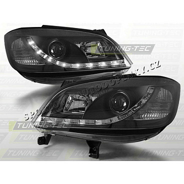 OPEL ZAFIRA 1999-05 PŘEDNÍ ČÍRÁ SVĚTLA DAYLIGHT LED BLACK OPEL ZAFIRA 1999-05 PŘEDNÍ ČÍRÁ SVĚTLA DAYLIGHT LED BLACK