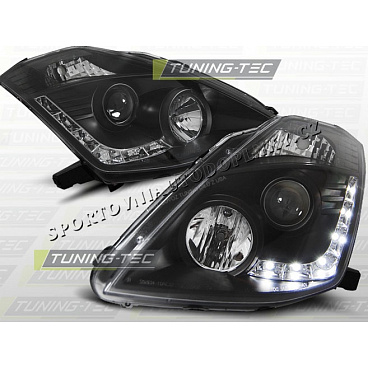 NISSAN 350Z 2003-05 PŘEDNÍ ČÍRÁ SVĚTLA DAYLIGHT LED BLACK NISSAN 350Z 2003-05 PŘEDNÍ ČÍRÁ SVĚTLA DAYLIGHT LED BLACK