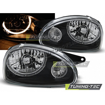 OPEL CORSA B 02.1993-10.2000 PŘEDNÍ ČÍRÁ SVĚTLA ANGEL EYES BLACK OPEL CORSA B 02.1993-10.2000 PŘEDNÍ ČÍRÁ SVĚTLA ANGEL EYES BLACK