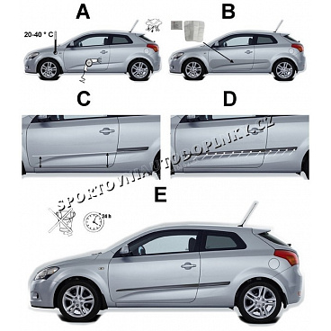 Bočné ochranné lišty dverí - Audi Q5, 2008 + Bočné ochranné lišty dverí - Audi Q5, 2008 +