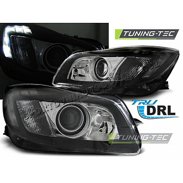 Opel Insignia 2008-12 přední čirá světla black TRU DRL Opel Insignia 2008-12 přední čirá světla black TRU DRL