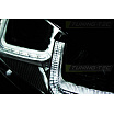 VW Golf 7 11.2012- predné číre svetlá U-Type Black With Chrome Line (LPVWM1)