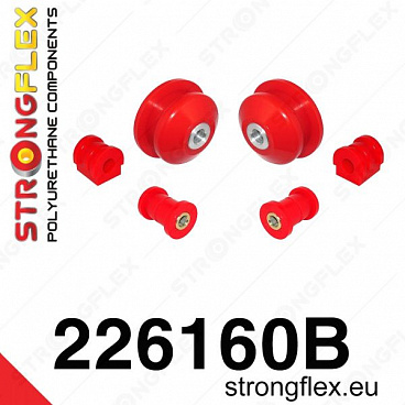 Seat Ibiza 2002+ StrongFlex sestava silentbloků jen pro přední nápravu 6 ks Seat Ibiza 2002+ StrongFlex sestava silentbloků jen pro přední nápravu 6 ks