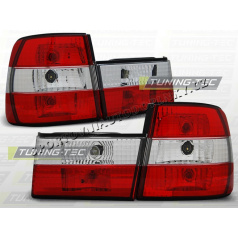 BMW E34 88-95 Zadné lampy kryštalické red, white - sedan