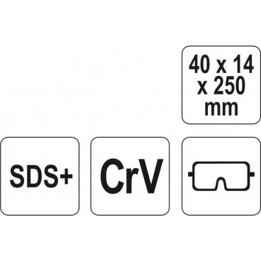 Sekáč SDS+ plochý 40 x 14 x 250 mm CrV Sekáč SDS+ plochý 40 x 14 x 250 mm CrV