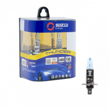 Halogénové žiarovky Sparco Thunder H1 12v 55W +150% 2 ks Halogénové žiarovky Sparco Thunder H1 12v 55W +150% 2 ks