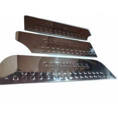 VW T5 3D - nerez chróm prahové lišty bez nápisu - Omsa Line