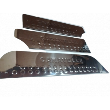 VW T5 3D - nerez chróm prahové lišty bez nápisu - Omsa Line