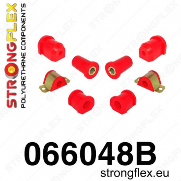 Fiat Seicento 1998-08 Strongflex zostava silentblokov len pre prednú nápravu 8 ks Fiat Seicento 1998-08 Strongflex zostava silentblokov len pre prednú nápravu 8 ks