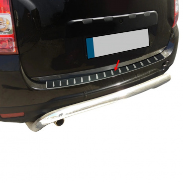 Nerez + karbónová folie kryt zadního narazníku Dacia Duster 2010-18 Nerez + karbónová folie kryt zadního narazníku Dacia Duster 2010-18