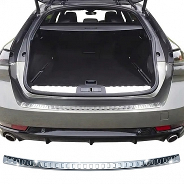 Nerez leštený kryt hornej hrany zadného nárazníka Peugeot 5008-2010-18 Nerez leštený kryt hornej hrany zadného nárazníka Peugeot 5008-2010-18
