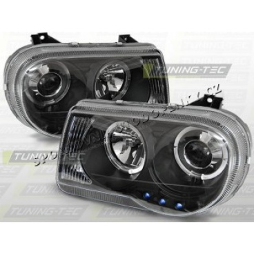 Chrysler 300C 2005 + 10 Predné číre svetlá Angel Eyes black (LPCH10) Chrysler 300C 2005 + 10 Predné číre svetlá Angel Eyes black (LPCH10)