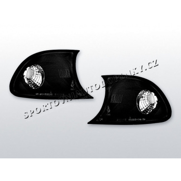 BMW E46 99-01  predné smerovky black (KPBM05) - coupe, cabrio