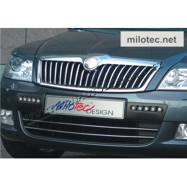 LED denné svetlá Hella s krycími plastmi z čierneho ABS, ASA, Octavia II Facelift LED denné svetlá Hella s krycími plastmi z čierneho ABS, ASA, Octavia II Facelift