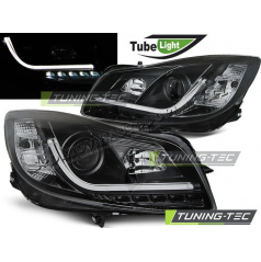Opel Insignia 2008-12 predné číre svetlá Led Tube Lights black (LPOP95)