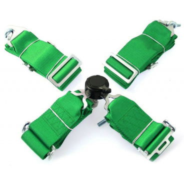 4-bodový bezpečnostný pás 75 mm zelený 4-bodový bezpečnostný pás 75 mm zelený