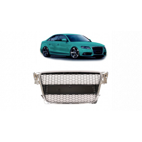 Gril Audi A4 B8 Chróm & Lesklá Čierna