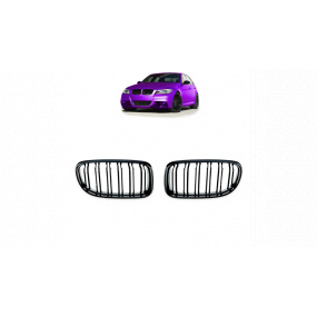 Mriežka BMW 3 E90 E91 Facelift dvojité rebrovanie Lesklá čierna