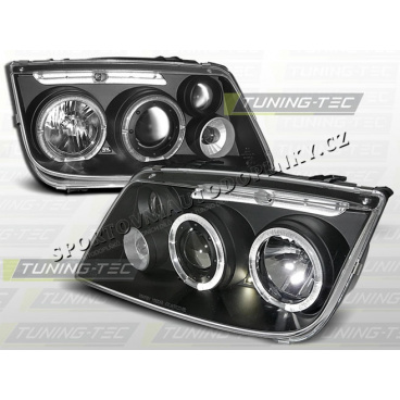 VW Bora 1998-05 Predné číre svetlá Angel Eyes black (LPVW15)