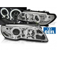 BMW E46 04.2003-06 Coupe, Cabrio predné číre svetlá Angel Eyes CCFL chrome (LPBMH2)