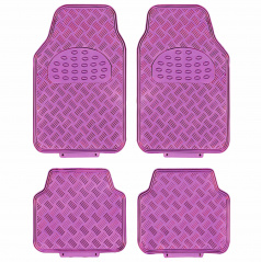 Autokoberce gumové chróm ružové
