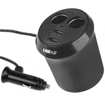 Rozdvojka zapaľovača 12 / 24V + 2x USB 1A Rozdvojka zapaľovača 12 / 24V + 2x USB 1A