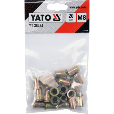 Nýtovací matice ocelová M8, 20ks Nýtovací matice ocelová M8, 20ks