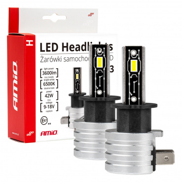Žiarovky automobilové LED séria H-mini H3 6500K Canbus AMIO-03330