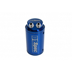 Alu nádoba na prebytočný olej D1 SPEC modrá vstup - výstup 9 mm