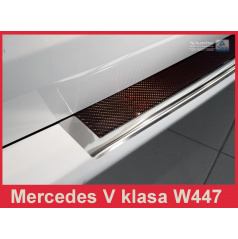 Nerez kryt-ochrana prahu zadného nárazníka Mercedes V W447 2014+