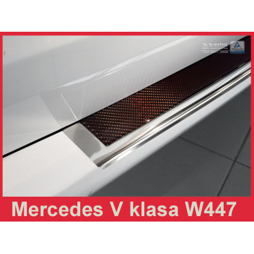 Nerez kryt-ochrana prahu zadného nárazníka Mercedes V W447 2014+ Nerez kryt-ochrana prahu zadného nárazníka Mercedes V W447 2014+