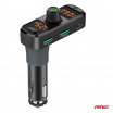 FM vysielač do auta 2×USB-A 1×USB-C microSD 12V 24V AMIO-04653