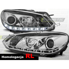 VW Golf Vi 2008+ Predné číre svetlá Daylight LED Chrome(LPVWD0)