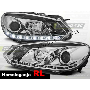 VW Golf Vi 2008+ Predné číre svetlá Daylight LED Chrome(LPVWD0)