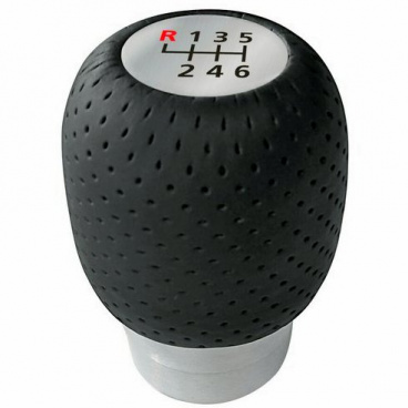 Hlavica radiacej páky čierna (alu / 100% koža)