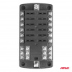 Skrinka s poistkami s negatívnou lištou skrutkové konektory 12 zásuviek AMIO-03834