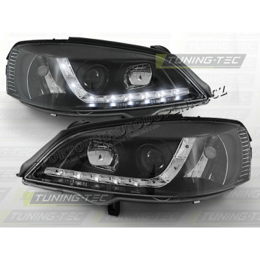OPEL ASTRA G 1997-04 PŘEDNÍ ČÍRÁ SVĚTLA DAYLIGHT LED BLACK OPEL ASTRA G 1997-04 PŘEDNÍ ČÍRÁ SVĚTLA DAYLIGHT LED BLACK